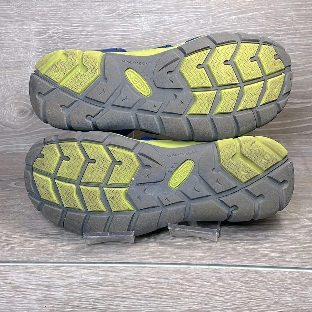 Keen Seacamp II CNX Big Boy Sz 5 Blue Depths Chartreuse Sports Hiking Sandals